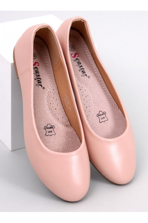 Bailarinas de mujer TOVA BEIGE con plantilla de piel