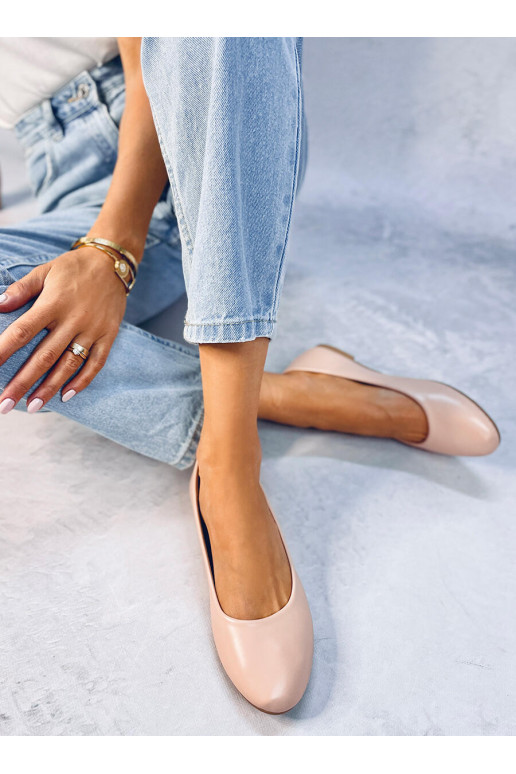 Bailarinas de mujer TOVA BEIGE con plantilla de piel