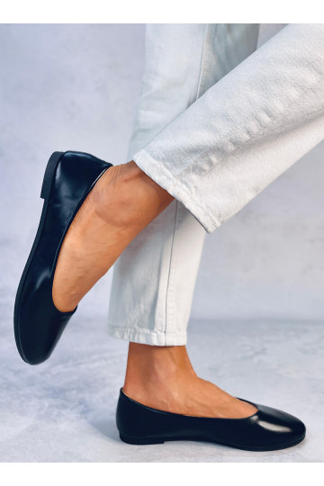 Bailarinas con plantilla de piel en color negro TOVA BLACK