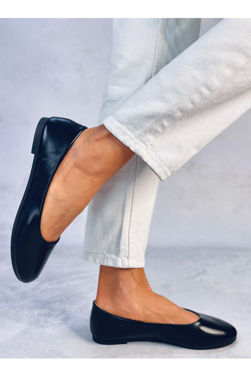 Bailarinas con plantilla de piel en color negro TOVA BLACK