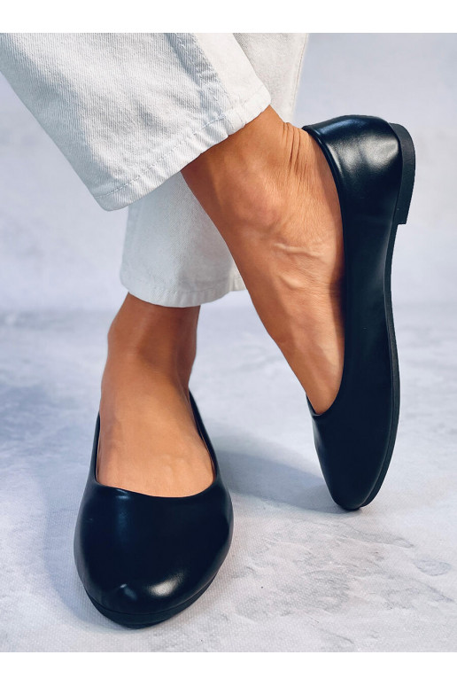 Bailarinas con plantilla de piel en color negro TOVA BLACK