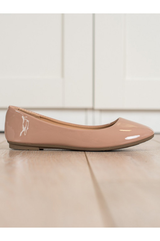 Bailarinas efecto charol beige shelovet