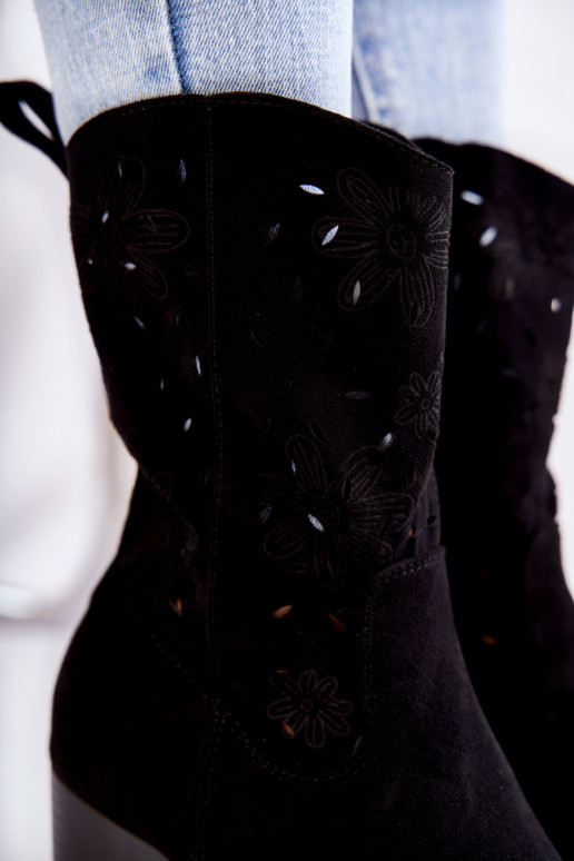 botas estilo cowboy de ante en color... botas estilo cowboy de ante en color...