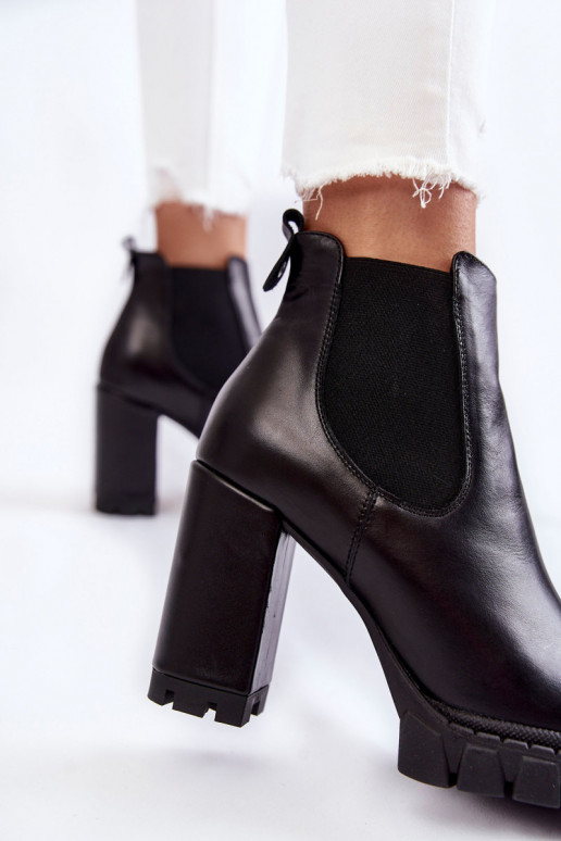 Botas con tacón en color negro Eldey Botas con tacón en color negro Eldey