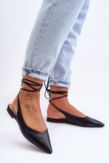 Bailarinas con cintas en negro Lilly Ann