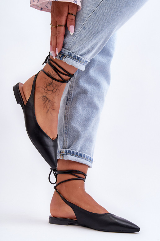 Bailarinas con cintas en negro Lilly Ann