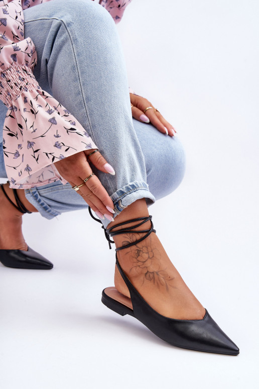Bailarinas con cintas en negro Lilly Ann