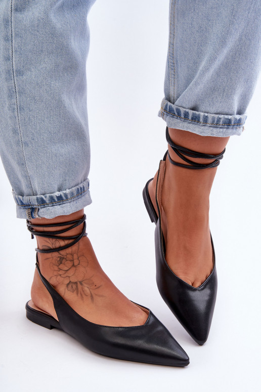 Bailarinas con cintas en negro Lilly Ann