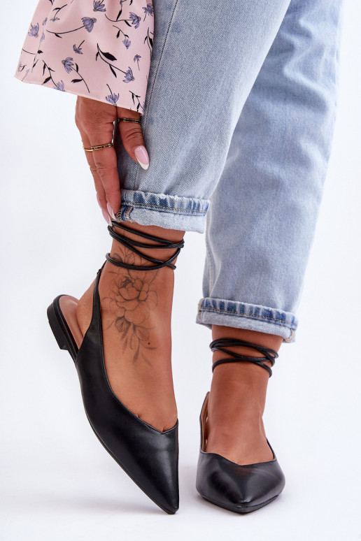 Bailarinas con cintas en negro Lilly Ann