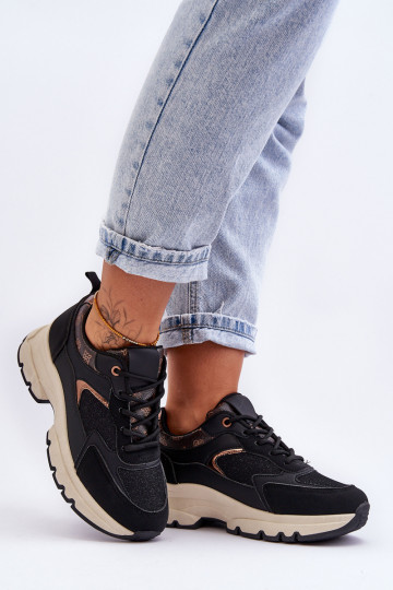 Zapatillas deportivas con cordones en color negro Escape. 2