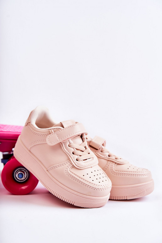 Zapatillas deportivas infantiles con cierres adhesivos en color rosa Elike