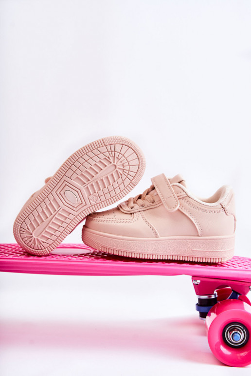 Zapatillas deportivas infantiles con cierres adhesivos en color rosa Elike