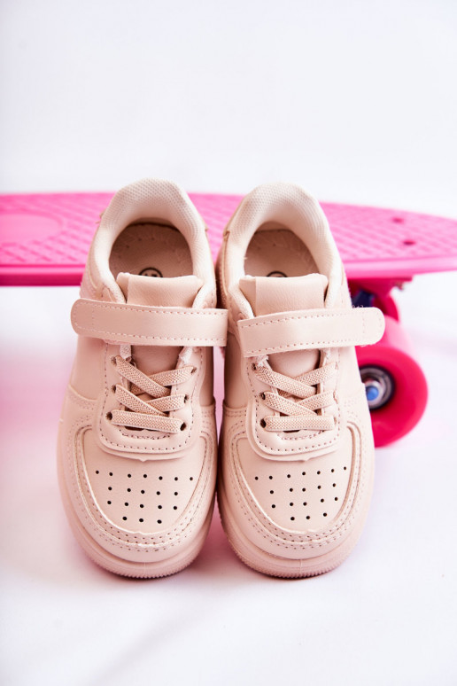 Zapatillas deportivas infantiles con cierres adhesivos en color rosa Elike