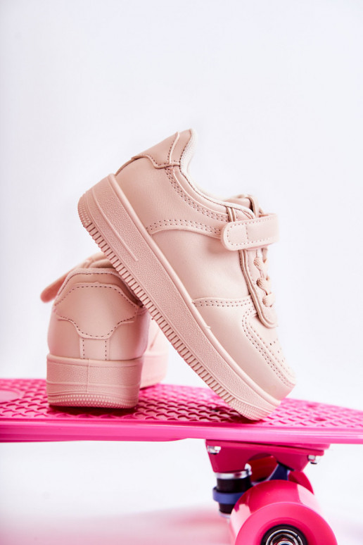 Zapatillas deportivas infantiles con cierres adhesivos en color rosa Elike