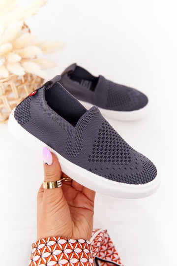 Zapatillas slip-on para niños Slip-On Big Star color gris