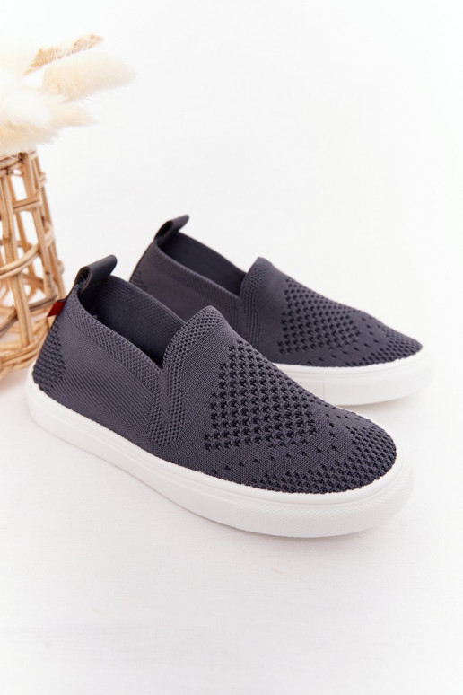 Zapatillas slip-on para niños Slip-On Big Star color gris