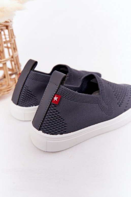 Zapatillas slip-on para niños Slip-On Big Star color gris