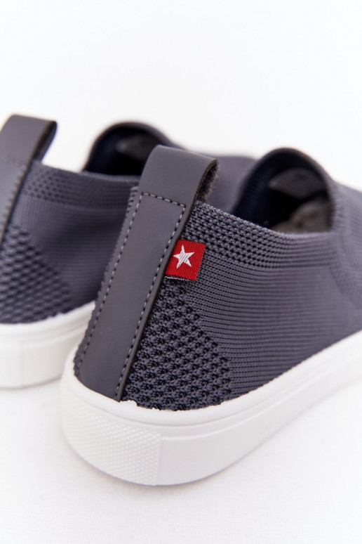 Zapatillas slip-on para niños Slip-On Big Star color gris
