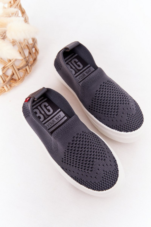 Zapatillas slip-on para niños Slip-On Big Star color gris