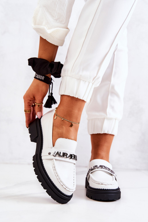 Mocasines en color blanco La.Fi Jenefer