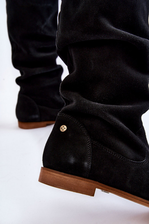 Botas altas hasta la rodilla de ante... Botas altas hasta la rodilla de ante...