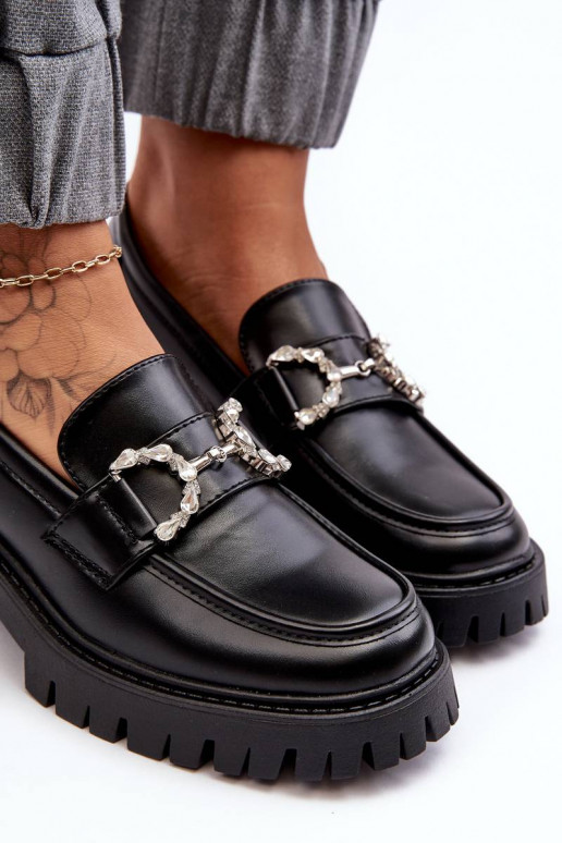 Mocasines con tacón ancho en negro... Mocasines con tacón ancho en negro...