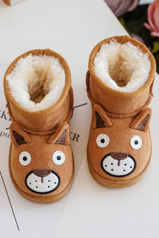 Cálidas botas de invierno para niños en color marrón Vavena
