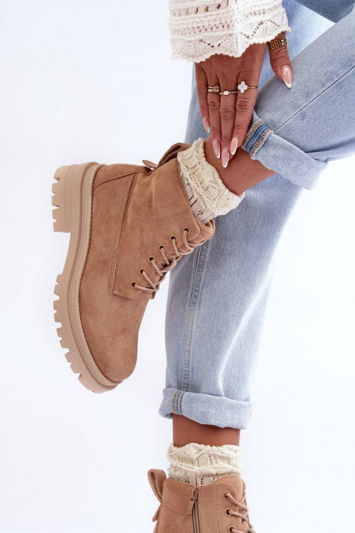 botas de ante calentadas beige Alden