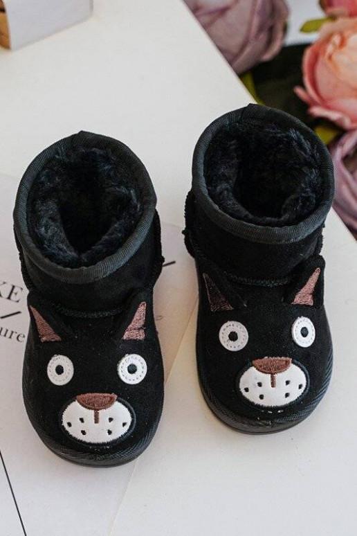 Cálidas botas de invierno para niños en color negro Vavena