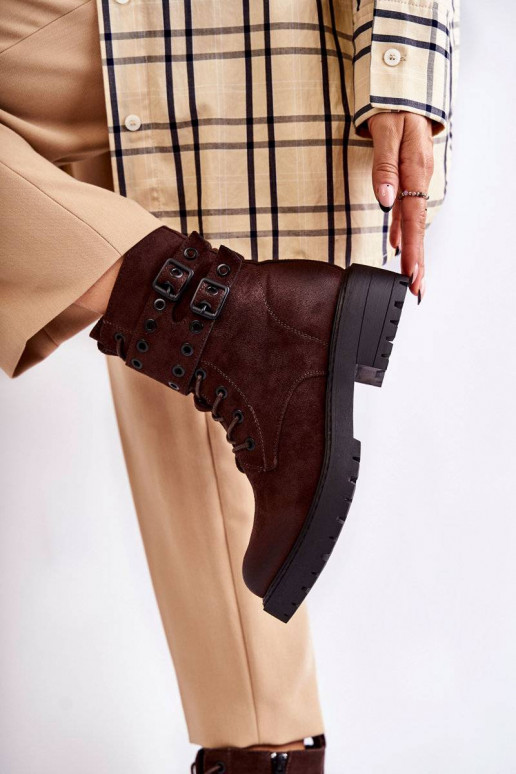 Botas de ante en color marrón Silvor Botas de ante en color marrón Silvor