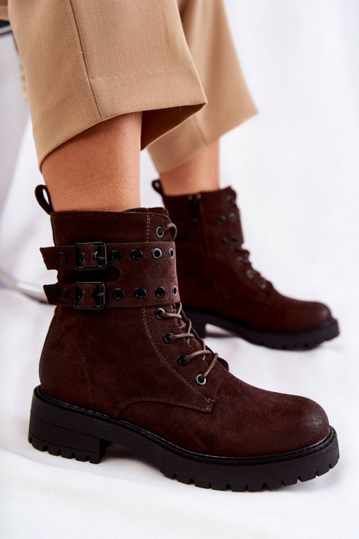 Botas de ante en color marrón Silvor