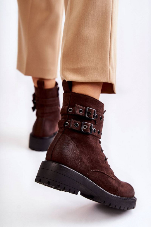 Botas de ante en color marrón Silvor Botas de ante en color marrón Silvor