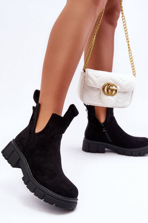 botas Cut Out color negro Heaven botas Cut Out color negro Heaven