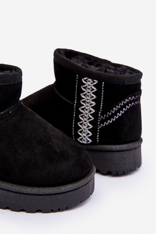 Botas de nieve infantiles abrigadas en color negro Leonora