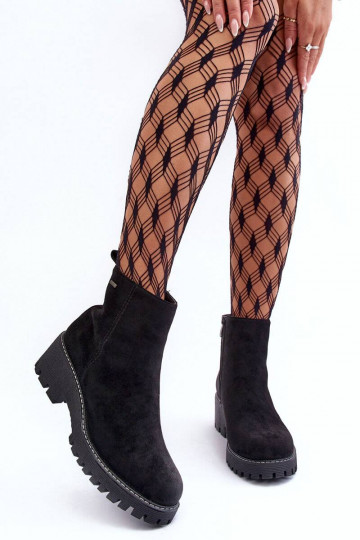 Botas de ante con tacón...