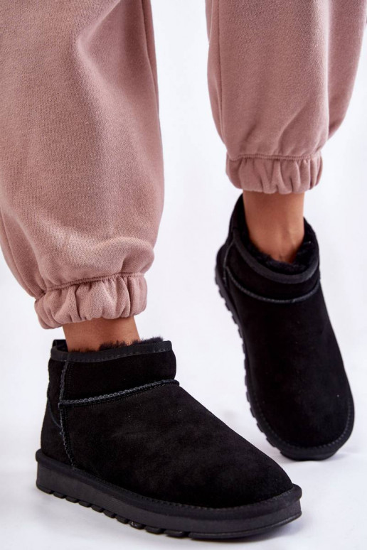 Botas para la nieve de ante en negro Shelie