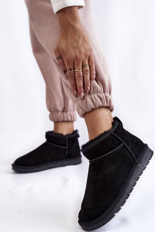 Botas para la nieve de ante en negro Shelie