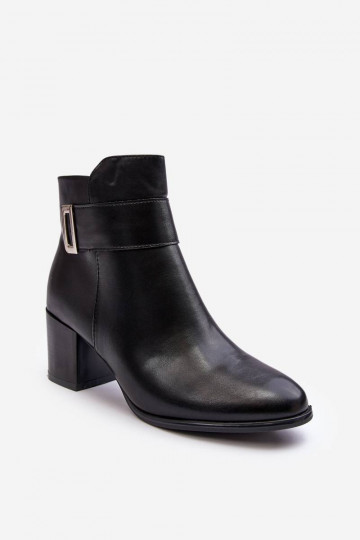 Botas con tacón alto en color negro Starines