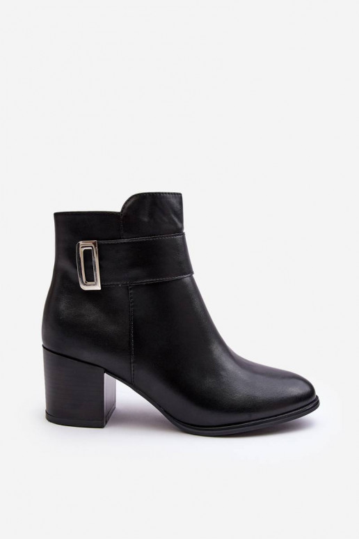 Botas con tacón alto en color negro Starines