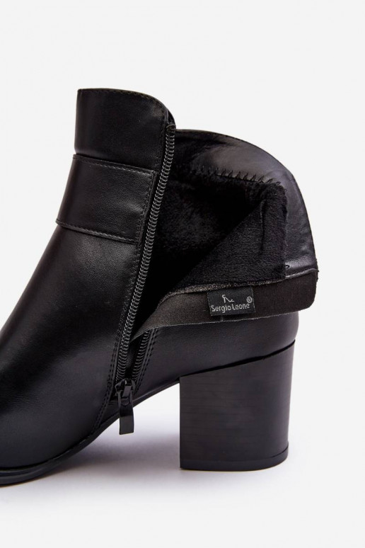 Botas con tacón alto en color negro Starines