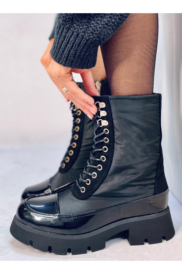 Botas con cordones en color negro MERCED NEGRO