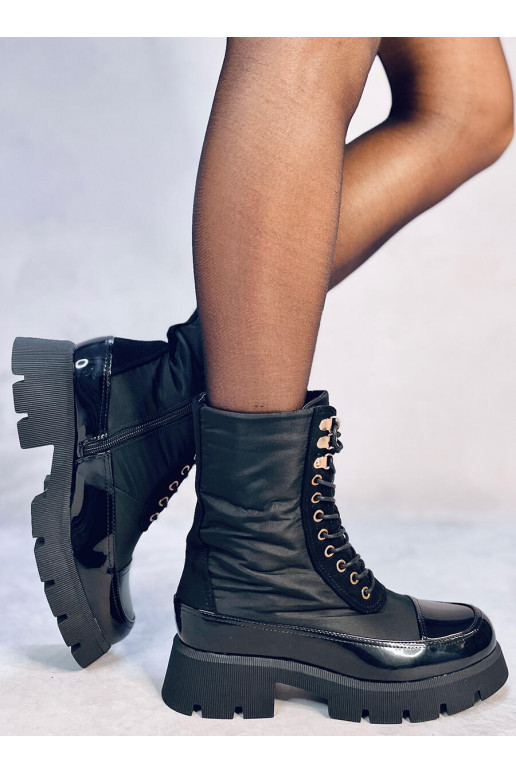 Botas con cordones en color negro MERCED NEGRO