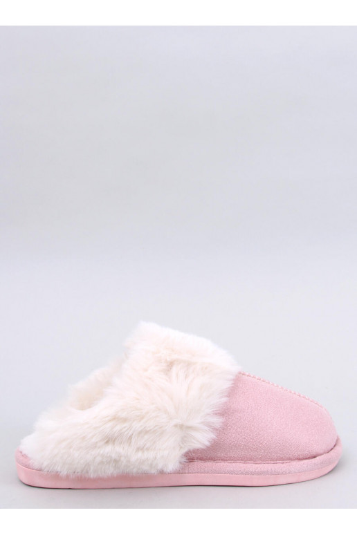 Pantuflas con pelo color rosa OTTEYS