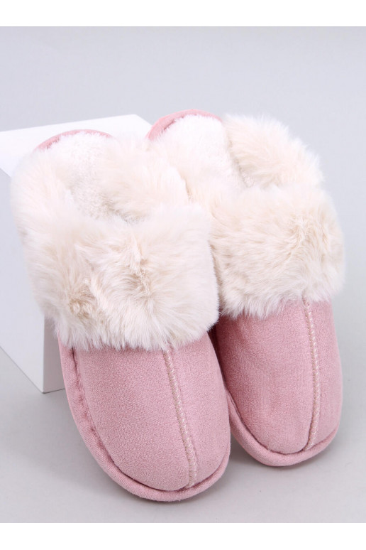 Pantuflas con pelo color rosa OTTEYS