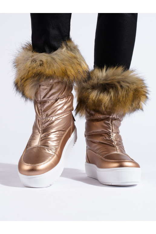 botas de nieve con pelo en color...