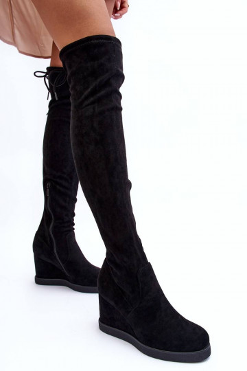 botas de ante color negro... 2
