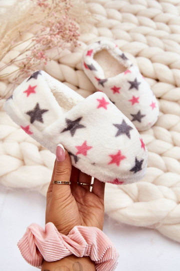 Pantuflas infantiles calefactables en color blanco Meyra