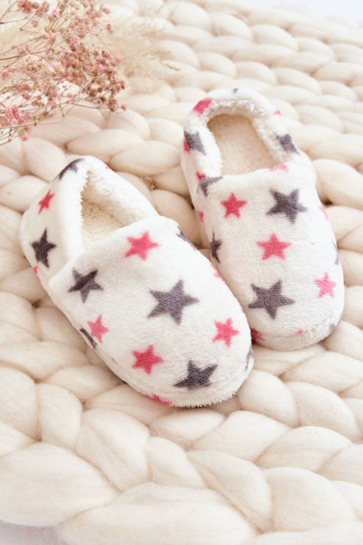 Pantuflas infantiles calefactables en color blanco Meyra