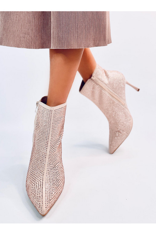 Botas de tacón fino con cristales DEMISH CHAMPAGNE