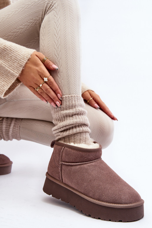 Botas de nieve de ante color caqui Nucca Botas de nieve de ante color caqui Nucca